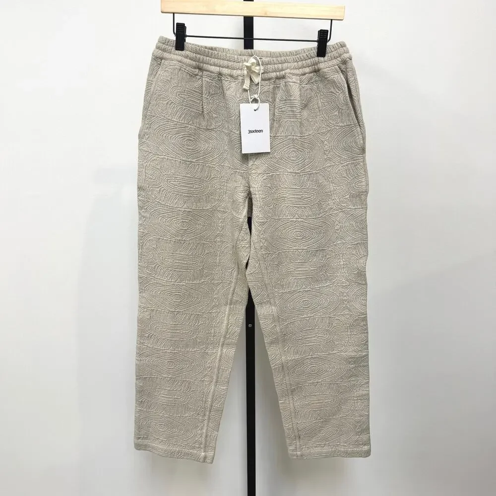 3sixteen Easy Dry Garden Jacquard Pattern Straight Leg Beige Pants Medium NEW